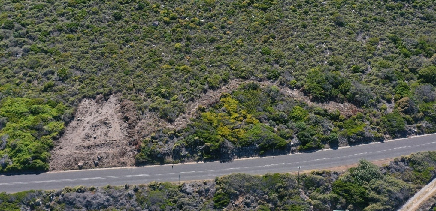 Aerial image of the vegetation cleared from the site (Farm 974/1) and adjacent land (Farm 979/9) taken on 26 February 2025